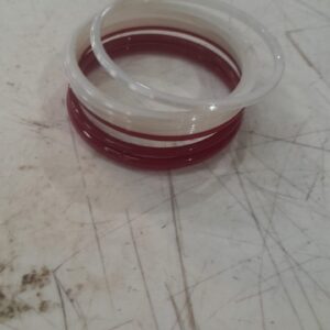 Womens Bangle Set Red White Size 2X6