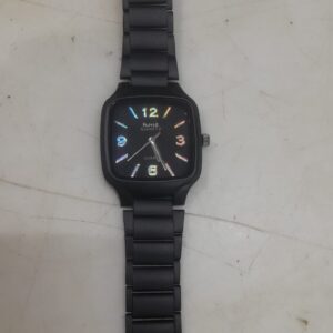 Htm Black Square Chain Analog Watch For Men Women