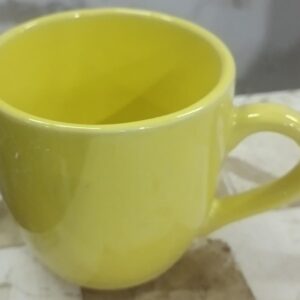Round Shape Teacup Coffee Cup Color Yellow