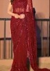Saree For Women Color Maroon