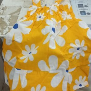 Agile Classy Girls Frock Color Yellow Size 0 To 3 Month