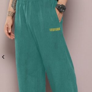 Solid Men Grass Green Track Pants Size Xl