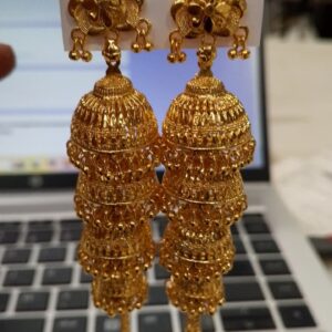 Gold Plated Long Earrings For Women