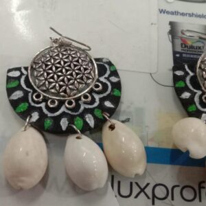 Black And Green Handmade Earrings For Women