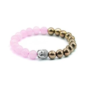 Anant Infinity Rose Quartz Bracelet With Buddha