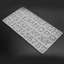 Craft Creation Resin Art Silicone Alphabet And Numbers Shape Moulds