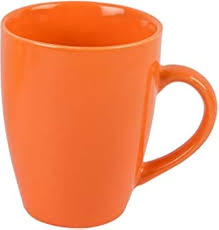 Plain Orange Color Tea Cup