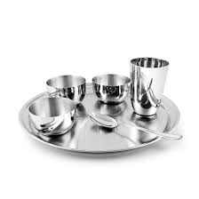 Stainless Steel Plate Cup Bowl And Spoon Set