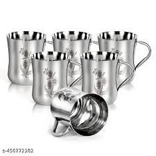 Stainless Steel Coffee Cup Pack Of 6