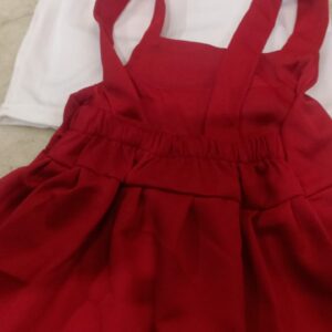 Kids Girl Dress Red White Colour Size 2 To 3 Year