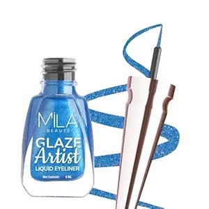 Mila Beaute Glaze Artist Liquid Eyeliner 6Ml Shade Magical Blue
