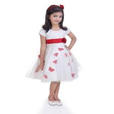Kids Frock White Color Size M