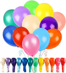 Balloons 12 Inches Color Rainbow Latex Balloons Balloon Multicolor Pack Of 25
