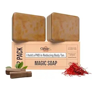 Ghar Soaps Magic Soap Saffron And Sandalwoods 100G Pack Of 2
