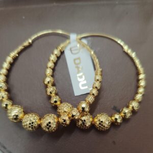 Dj Dadu Gold Color Big Round Bali For Women
