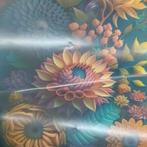 Fridge Mat Flower Printed Set Of 4