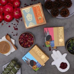 Goodvibes Phool Pack Natural Incense Cones Indian Rose White Cedar