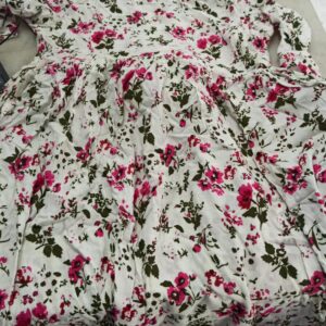 White Colour Printed Kurta For Women Size M