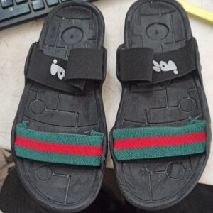 Black Colour Slippers For Men Size 6