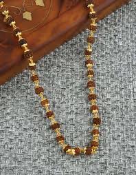 Gold Plated Rudraksha Mala For Men