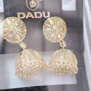 Ddj Dadu Golden Color Big Jhuki Earing For Women