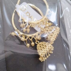 Ddj Dadu Golden Color Loop Jhuki Earing For Women