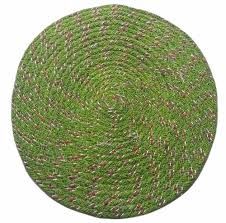 Round Shape Green Door Mat