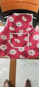 Red Colour Kitchen Apron Waterproof And Oilproof