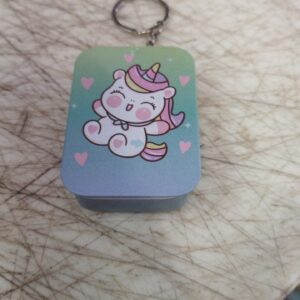 Mini Photo Book Album Tin Keychain