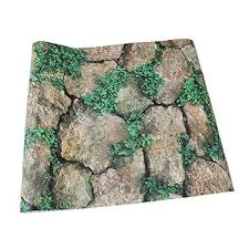 Univocean Modern Brick Style 3D Wall Poster Wallpaper Wall Sticker Pvc Adhesive Green Stone 5 Meter