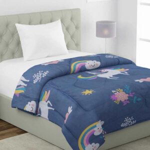 Blue Rainbow Cotton 210 Reversible Single Bed Comforter