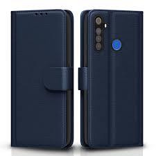 Realme 5S Mobile Flip Case Cover Navy Blue