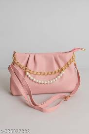 Women Casual Shoulder Bag Peach Color