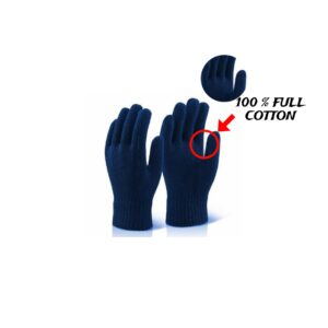 Navy Blue Color Gloves Set