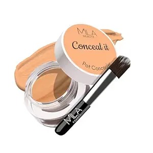 Mila Beaute Conceal It Pot Concealer With Brush Enriched With Spf 15 And Vitamin E Natural Nude 4Gm
