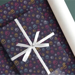 Paperpep Blue Gift Boxes Print 19 X 29 Inch Gift Wrapping Paper Pack Of 5 Sheets In Roll Pack