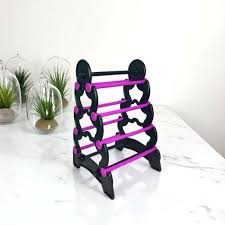 Pink And Black Plastic Bangle Organizer Stand
