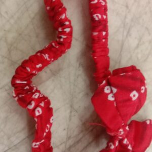 Red Colour Printed Rubber Hair Band For Kids Girls