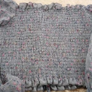 Grey Color Floral Printed Crop Top For Women Size M