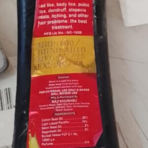 Raj Khushbu Anti Dandruff Lice Killer Hair Oil 180Ml