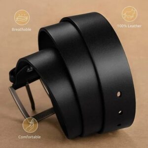 Black Color Men Leather Belt