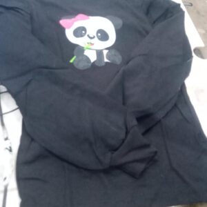 Girls Black Printed Top Size 8 To 9 Y