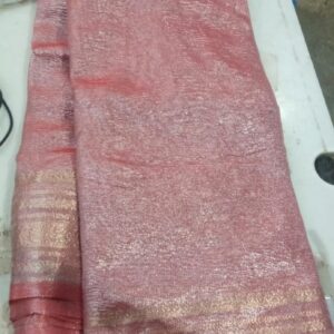 Womens Dusty Pink Silk Saree