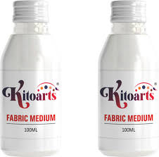 Kitoarts Fabric Medium For Clothesvarnish For Acrylic Paintingfabric Paints 100Ml Pack Of 2