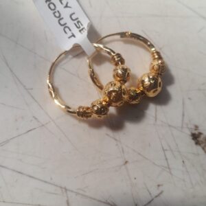 Womens Gold Plated Bali Earrings