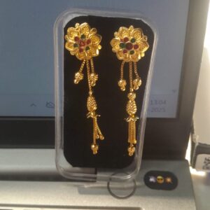 Womens Gold Plated Jhumka Earrings