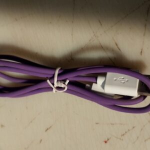 Purple Colour D Type Charger Cable