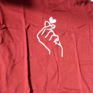 Maroon Printed T Shirt For Women Size L