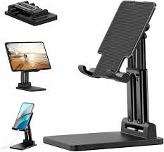 Folding Desktop Phone Stand Black