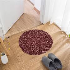 Round Shape Maroon Door Mat